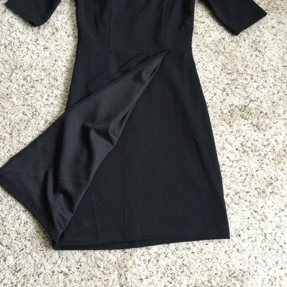 Lulu’s Westwood Black Dress Faux Wrap Short Sleeve Size XS - Picture 5 of 8